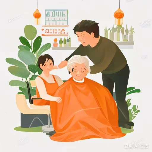 康养上门老年理发